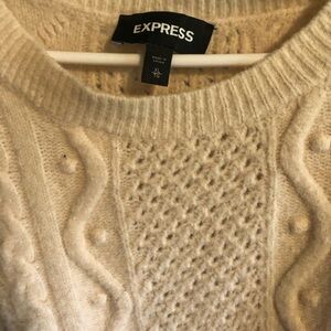 Express Light Link Sweater with Puff Sleeves